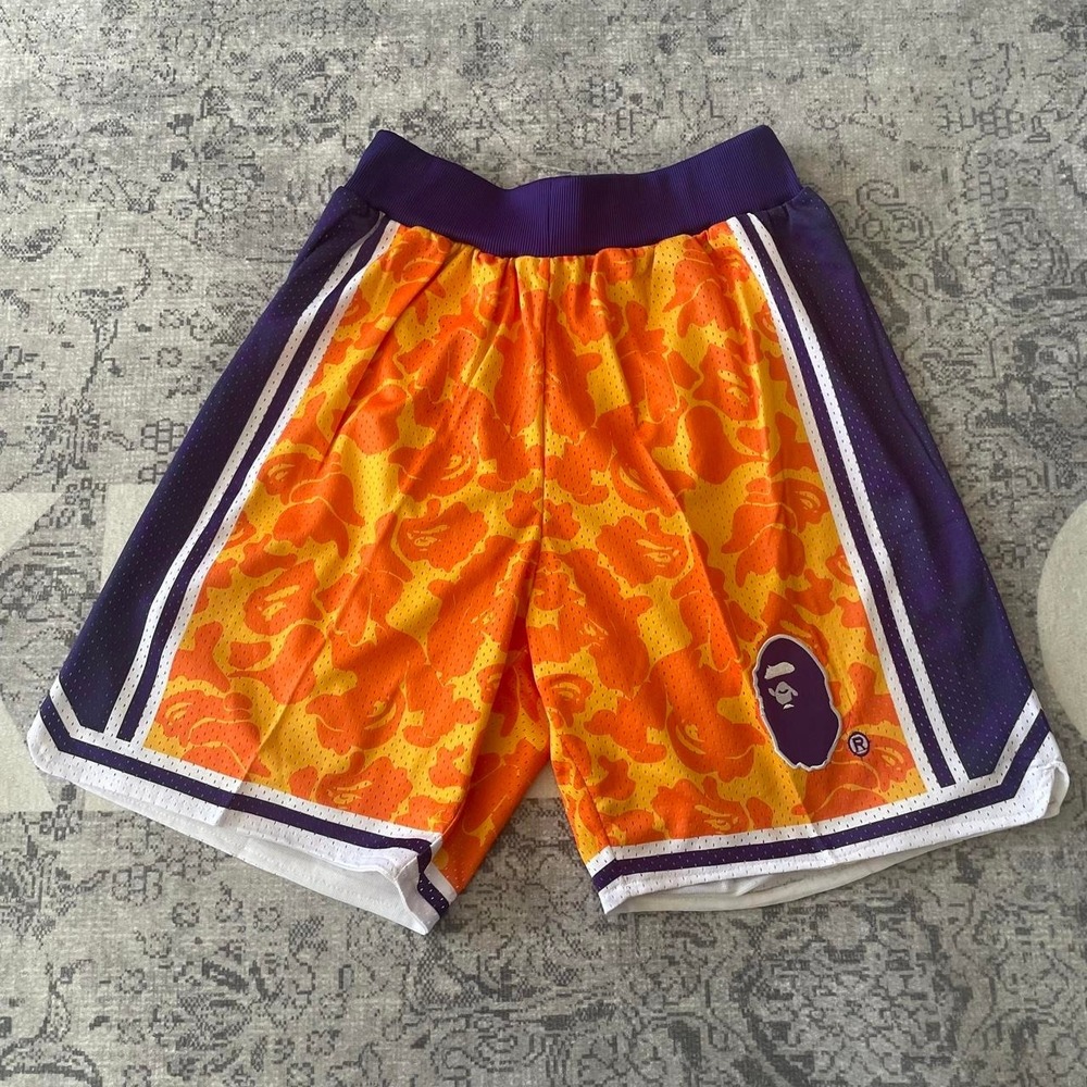 BAPE x NBA Lakers Hardwood Classic Shorts